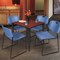 Regency Kahlo Square Table & Chair Sets, 36 W, 36 L, 29 H, Wood, Metal, Polypropylene Top, Cherry TPL3636CHBK44BE - alternate 1